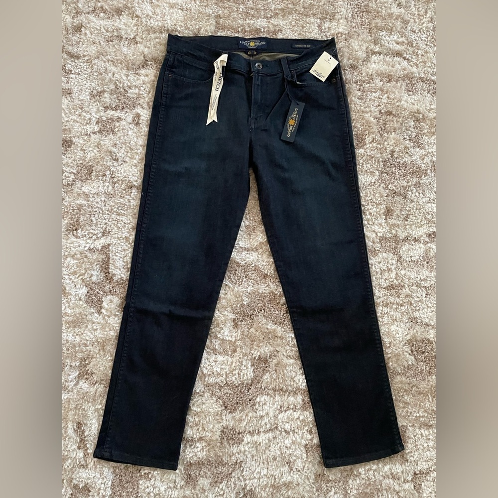 NWT Lucky Brand Women’s Charlotte Rail Dark Blue Slim Jeans